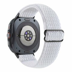 Elastisches Solo Loop Nylonarmband - Wei&szlig; - Samsung Galaxy Watch 8 Classic - 46mm