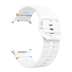 Classic Wave Silikonarmband - Wei&szlig; - Samsung Galaxy Watch 8 Classic - 46mm