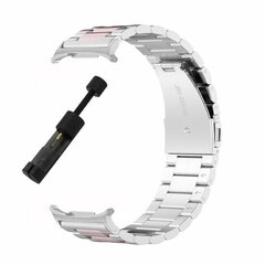 Edelstahl-Gliederarmband - Silber mit Ros&eacute;gold - Samsung Galaxy Watch 8 Classic - 46mm