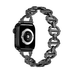 Metall-Leitergliederarmband - Schwarz - Passend f&uuml;r Apple Watch 38mm / 40mm / 41mm / 42mm