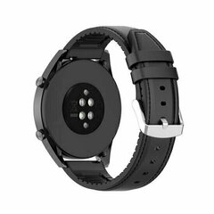 Leder- und Silikonarmband - Schwarz - Huawei Watch 5 - 46mm