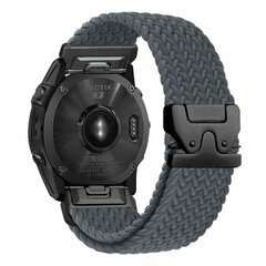 Geflochtenes Nylonarmband mit Fallschirmschnallenverschluss - Grau - Garmin Approach S60 &amp; S62 / Instinct / Instinct 2 (Solar)