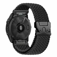 Geflochtenes Nylonarmband mit Fallschirmschnallenverschluss - Schwarz - Garmin Approach S60 &amp; S62 / Instinct / Instinct 2 (Solar)