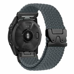 Geflochtenes Nylonarmband mit Fallschirmschnallenverschluss - Grau - Garmin Fenix 7s/6s/5s / Instinct 2s / Epix Pro Gen 2 (42mm)