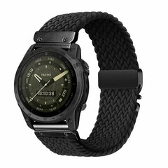 Geflochtenes Nylonarmband mit Fallschirmschnallenverschluss - Schwarz - Garmin Fenix 7s/6s/5s / Instinct 2s / Epix Pro Gen 2 (42mm)