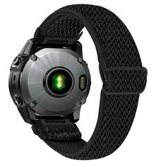 Elastisches Solo Loop Nylonarmband - Schwarz - Garmin Fenix 9 / 9 pro - 43mm