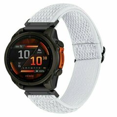 Elastisches Solo Loop Nylonarmband - Wei&szlig; - Garmin Fenix 9 / 9 pro - 43mm