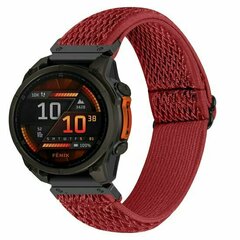 Elastisches Solo Loop Nylonarmband - Rot - Garmin Fenix 9 / 9 pro - 43mm