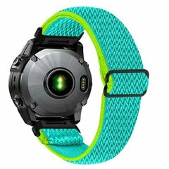 Elastisches Solo Loop Nylonarmband - Mintgr&uuml;n mit Gr&uuml;n - Garmin Fenix 9 / 9 pro - 43mm