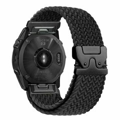 Geflochtenes Nylonarmband mit Fallschirmschnallenverschluss - Schwarz - Garmin Fenix 9 / 9 pro - 43mm