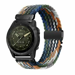 Geflochtenes Nylonarmband mit Fallschirmschnallenverschluss - Mehrfarbig Dark - Garmin Fenix 9 / 9 pro - 43mm