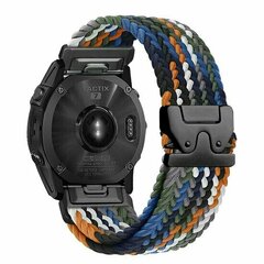 Geflochtenes Nylonarmband mit Fallschirmschnallenverschluss - Mehrfarbig Dark - Garmin Fenix 9 / 9 pro - 43mm