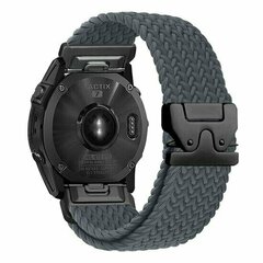 Geflochtenes Nylonarmband mit Fallschirmschnallenverschluss - Grau - Garmin Fenix 9 / 9 pro - 43mm