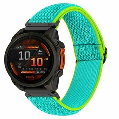 Elastisches Solo Loop Nylonarmband - Mintgr&uuml;n mit Gr&uuml;n - Garmin Fenix 9 / 9 pro - 47mm