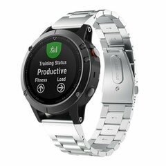 Edelstahl-Gliederarmband - Silber - Garmin Fenix 9 / 9 pro - 51mm