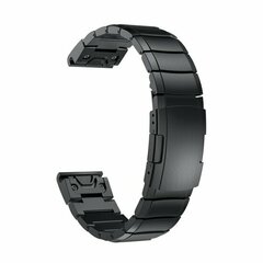 Edelstahl-Gliederarmband - Schwarz - Garmin Fenix 9 / 9 pro - 51mm