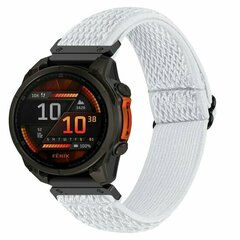 Elastisches Solo Loop Nylonarmband - Wei&szlig; - Garmin Fenix 9 / 9 pro - 51mm