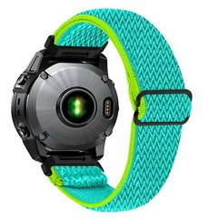 Elastisches Solo Loop Nylonarmband - Mintgr&uuml;n mit Gr&uuml;n - Garmin Fenix 9 / 9 pro - 51mm