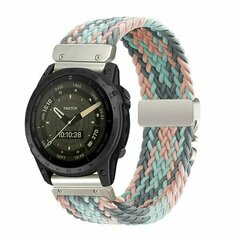 Geflochtenes Nylonarmband mit Fallschirmschnallenverschluss - Mehrfarbig Pastell - Garmin Fenix 9 / 9 pro - 51mm