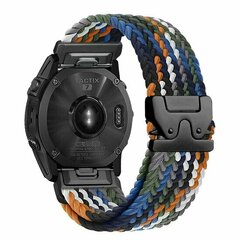 Geflochtenes Nylonarmband mit Fallschirmschnallenverschluss - Mehrfarbig Dark - Garmin Fenix 9 / 9 pro - 51mm
