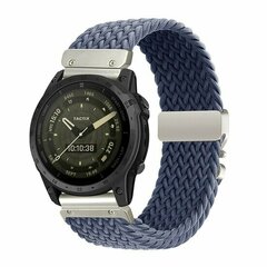 Geflochtenes Nylonarmband mit Fallschirmschnallenverschluss - Blaugrau - Garmin Fenix 9 / 9 pro - 51mm