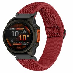 Elastisches Solo Loop Nylonarmband - Rot - Garmin Quatix 8 - 47mm