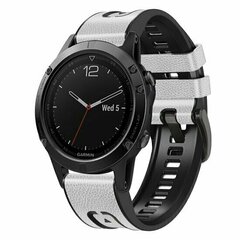 Leder + Silikonarmband - Wei&szlig; - Garmin Quatix 8 - 47mm