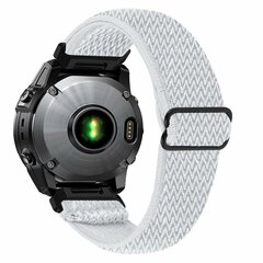 Elastisches Solo Loop Nylonarmband - Wei&szlig; - Garmin Quatix 8 - 47mm