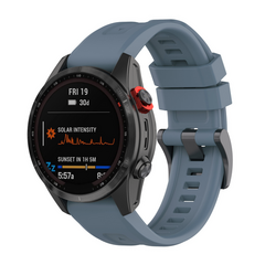 Silikon-Sportarmband - Grau-Blau - Garmin Quatix 8 - 47mm