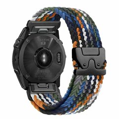 Geflochtenes Nylonarmband mit Fallschirmschnallenverschluss - Mehrfarbig Dark - Garmin Quatix 8 - 47mm