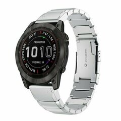 Edelstahl-Gliederarmband - Silber - Garmin Quatix 8 - 47mm