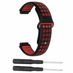 Silikon-Sportarmband - Schwarz + Rot - Garmin Approach S20
