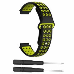 Silikon-Sportarmband - Schwarz + Gelb - Garmin Approach S20
