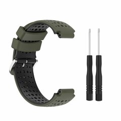 Dot Pattern Silikonarmband - Dunkelgr&uuml;n + Schwarz - Garmin Approach S20