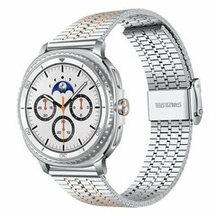 Edelstahlarmband - Silber mit Ros&eacute;gold - Samsung Galaxy Watch 9 - 40mm / 44mm