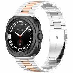Edelstahl-Gliederarmband - Silber mit Champagnergold - Samsung Galaxy Watch 9 - 40mm / 44mm