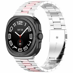 Edelstahl-Gliederarmband - Silber mit Ros&eacute;gold - Samsung Galaxy Watch 9 - 40mm / 44mm