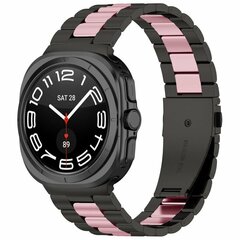 Edelstahl-Gliederarmband - Schwarz mit Ros&eacute;gold - Samsung Galaxy Watch 9 - 40mm / 44mm