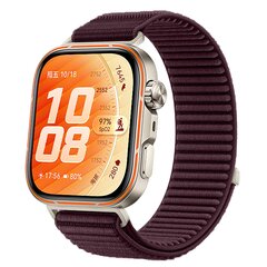Geripptes Nylonarmband - Aubergine - Huawei Watch Fit 5 / 4 / 3