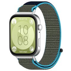 Sport Loop Nylonband - Blau mit Gr&uuml;n - Huawei Watch Fit 3 / Fit 4
