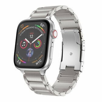Titanium Gliederarmband - Silber - Passend f&uuml;r Apple Watch 42mm / 44mm / 45mm / 49mm