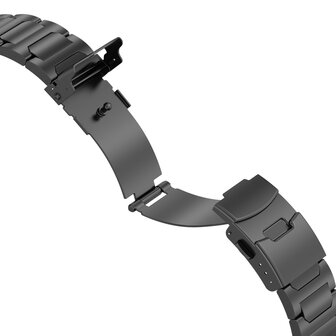 Titan H-Typ Gliederarmband - Schwarz - Geeignet f&uuml;r Apple Watch 38mm / 40mm / 41mm / 42mm