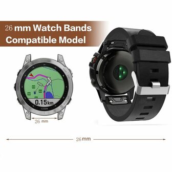 Lederband - Schwarz - Garmin Fenix 8 / 8 Pro - 51mm