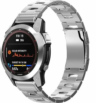 Titan-Gliederarmband - Silber - Garmin Fenix 8 / 8 Pro - 51mm