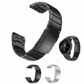 Edelstahl-Gliederarmband - Silber - Garmin Fenix 8 / 8 Pro - 51mm