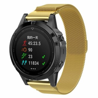 Milanaise Armband - Gold - Garmin Fenix 8 / 8 Pro - 51mm