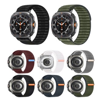Nylon Wave Armband - Dunkelblau - Samsung Galaxy Watch Ultra 47mm