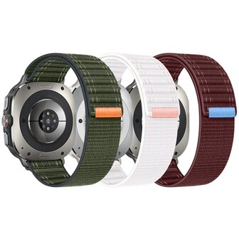 Nylon Wave Armband - Gr&uuml;n - Samsung Galaxy Watch Ultra 47mm