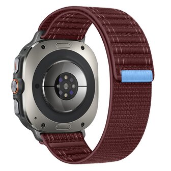 Nylon Wave Armband - Bordeaux - Samsung Galaxy Watch Ultra 47mm