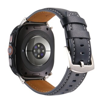 Premium-Lederarmband - Dunkelblau - Samsung Galaxy Watch Ultra Armb&auml;nder - 47mm